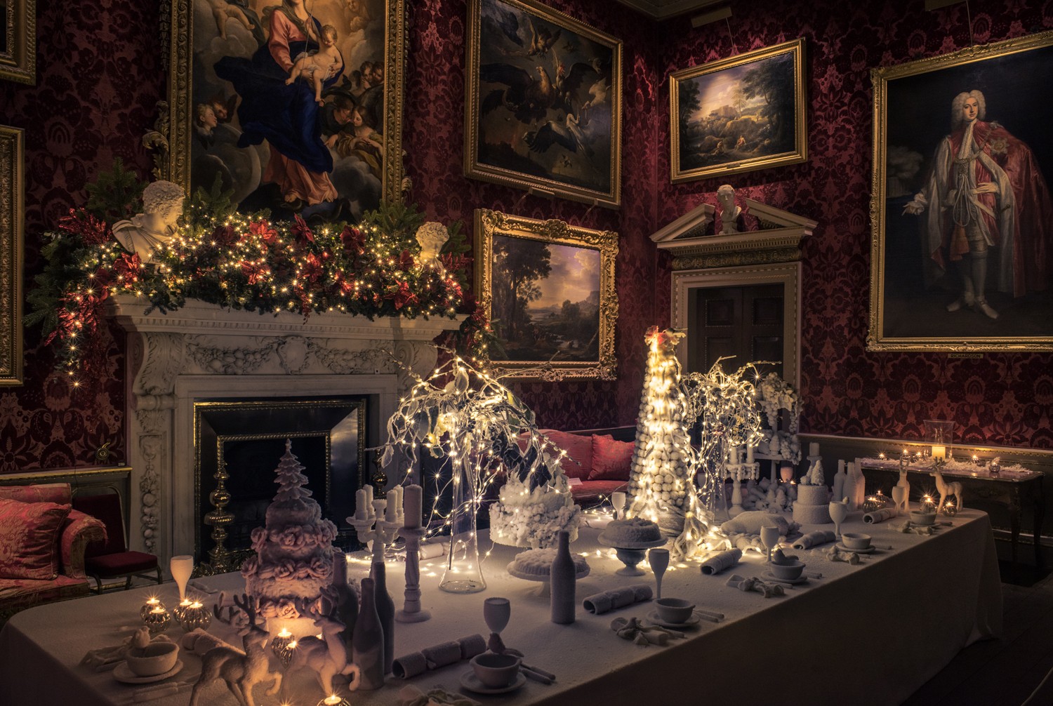 Holkham Hall Winter Set Dress by FX Live, Artificial Ice, Fake Snow, Christmas Party Set Up Private Event