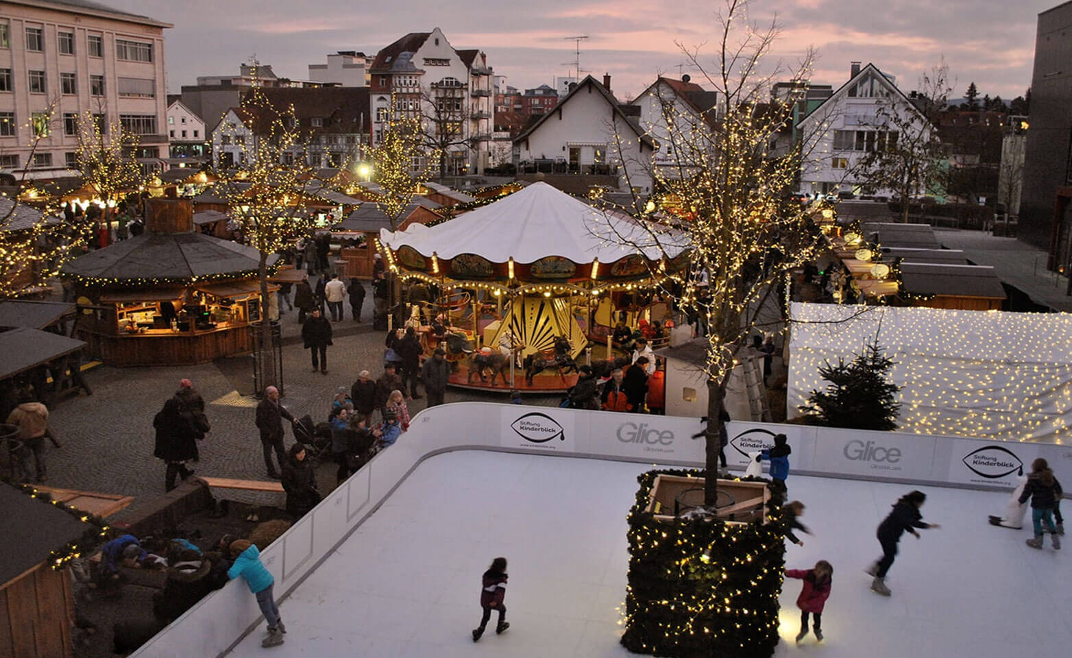 Glice Eco Rink, Waterless Ice Rink Hire for Christmas Market by FX Live