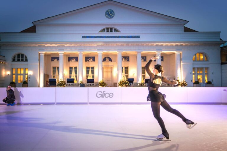 Patricia Kühne Figure Skating on Glice Eco synthetic ice Rink at Grand Hotel Heiligendamm in Germany provided by FX Live