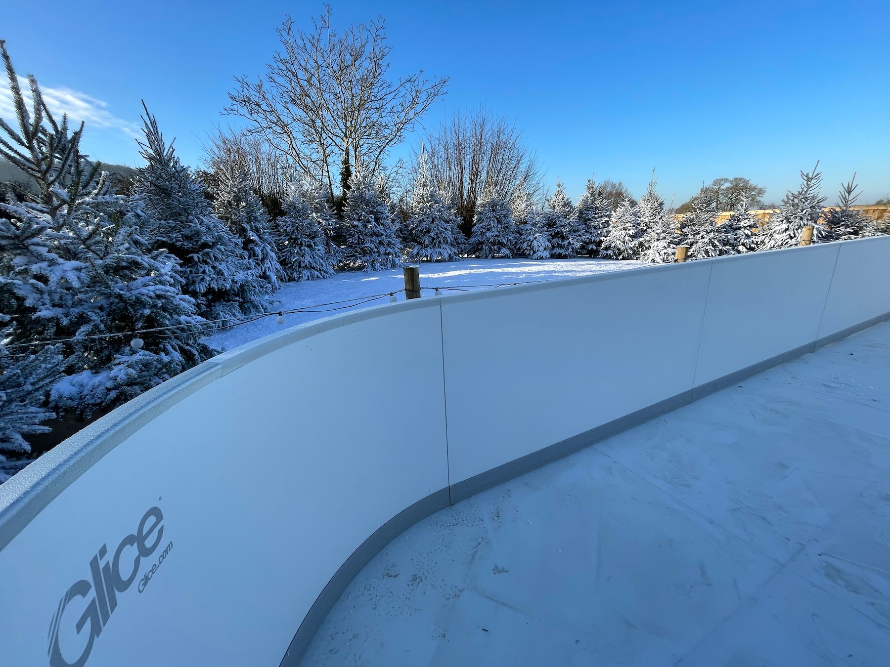 FX Live Glice synthetic ice rink and snow effects at Boho Bakery
